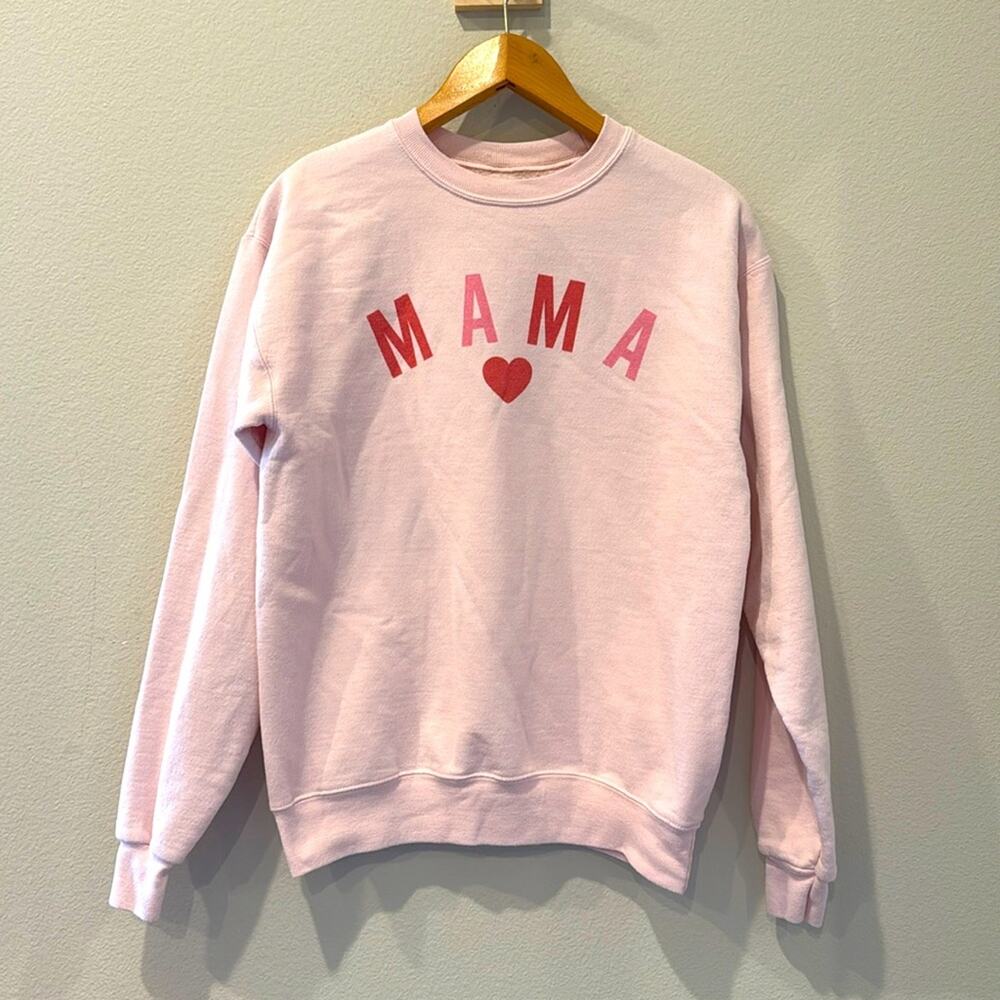 MAMA Graphic Heart Print Crewneck Size Small